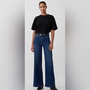 GAP Dark Wash Wide Leg Jeans - Navy Blue